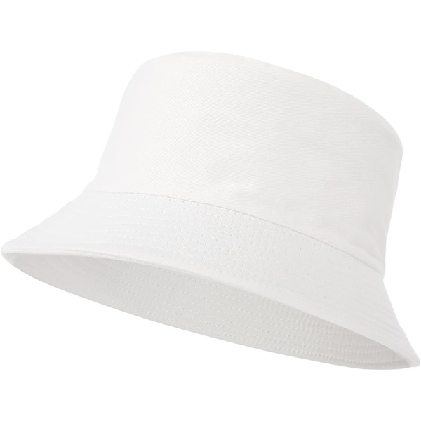 Unisex-aurinkohuppu, yksivärinen, miehille ja naisille (valkoinen) White