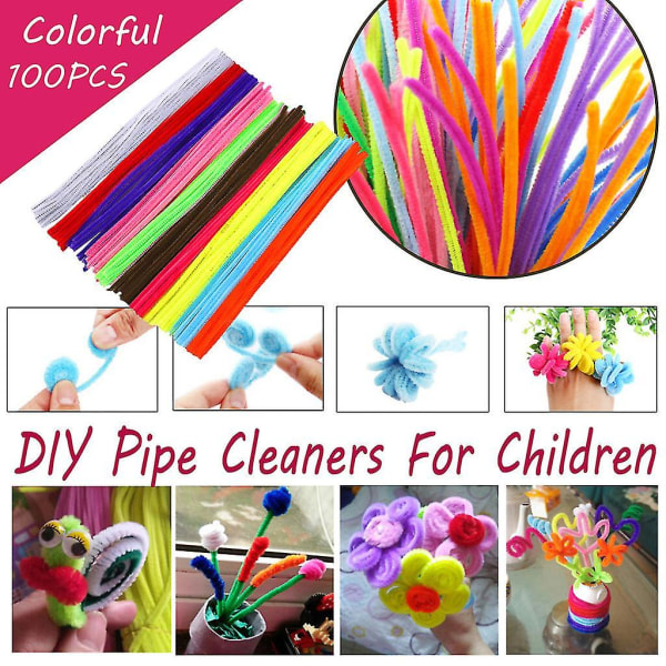 100pcs 30cm Diy Pipe Cleaners For Children For Valentine Diy Art