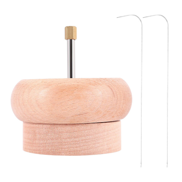 Diy Making Bead Spinner Holder Gem Workshop Wooden Crafting Project Stringing With Big Eye Needle G