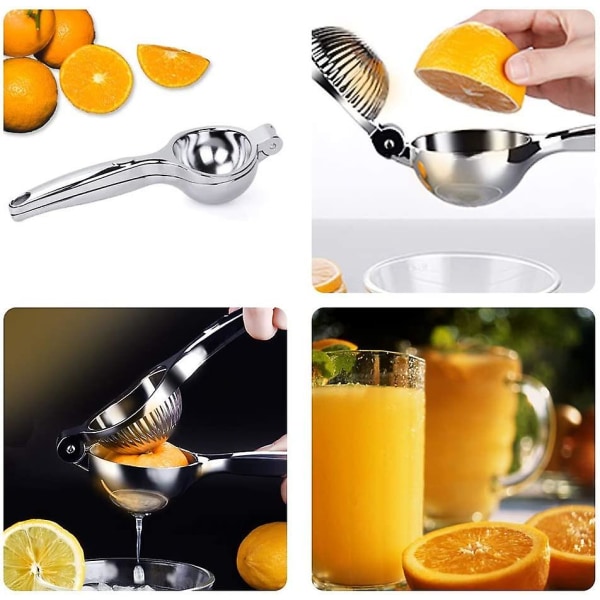 Manuel citronpresser citronpresser manuel appelsin citrongræs juicer rustfrit stål premium heavy duty metal citruspresser skål (diameter på skål 7