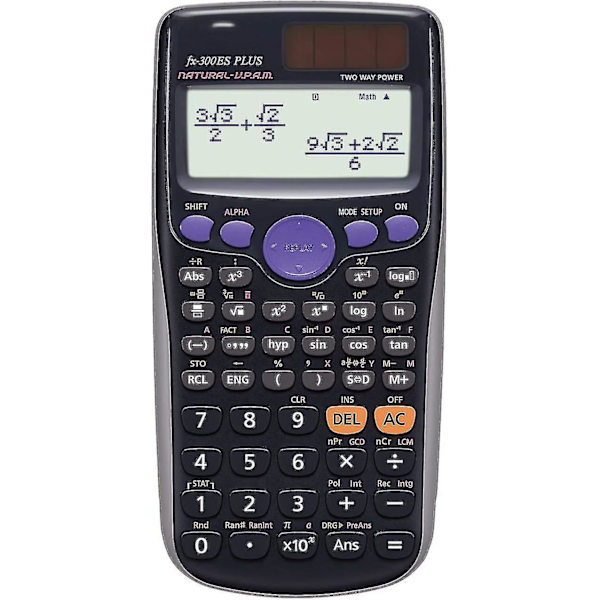 Fx-82es Plus Videnskabelig Lommeregner, Sort