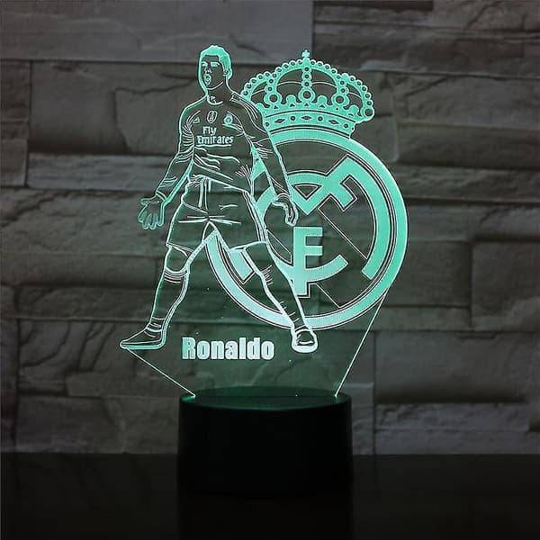 Bordlampe Anime Børneværelse Ronaldo 3D LED Natlys