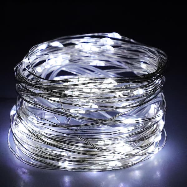 Solcellsdrivna utomhus ljusslingor - vit 20m - 200 LED
