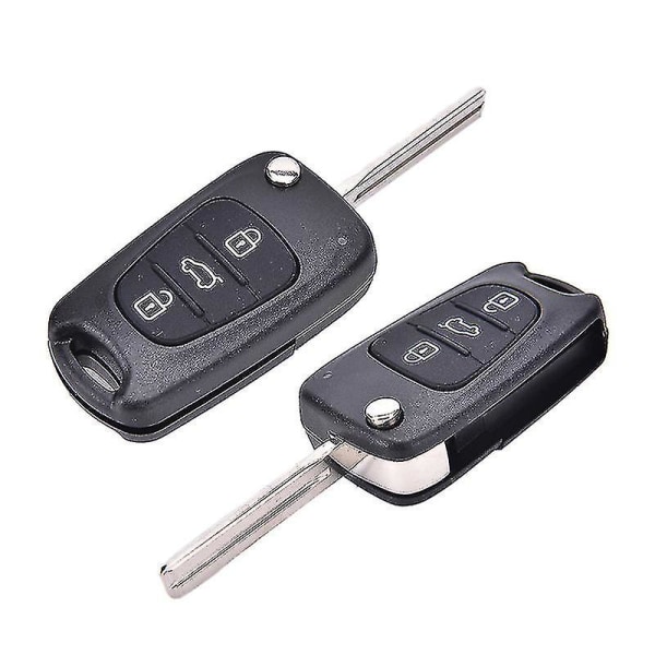 Remote Folding Key Shell Case 3 Buttons Fob For Hyundai I20 I30 Ix35 I35 Uncut