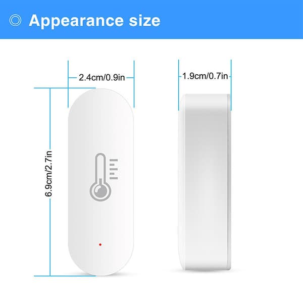 Zigbee Tuya Stue Soveværelse Wifi Temperatur Fugtighedssensor