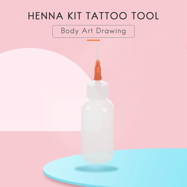 16 stk./sæt Henna Kit Applikator Dysser Flasker Pasta Tattoo Body Art Tegneværktøj