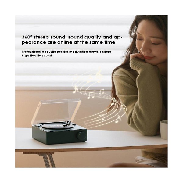 Multifunksjonell Bluetooth-høyttaler, vekkerklokke, platespiller, skrivebordslydboks for rom og soverom