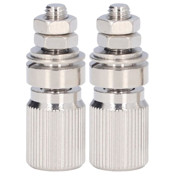 2pcs Binding Post Silver Alloy Contact No Insulation Power Grounding Terminal Post 50025