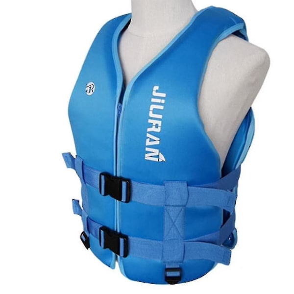 Redningsvest i neopren til voksne - sikkerhedsvest til vandsport, fiskeri, vandski, kajakroning, sejlads, svømning, drifting XS(20-30kg) Blue