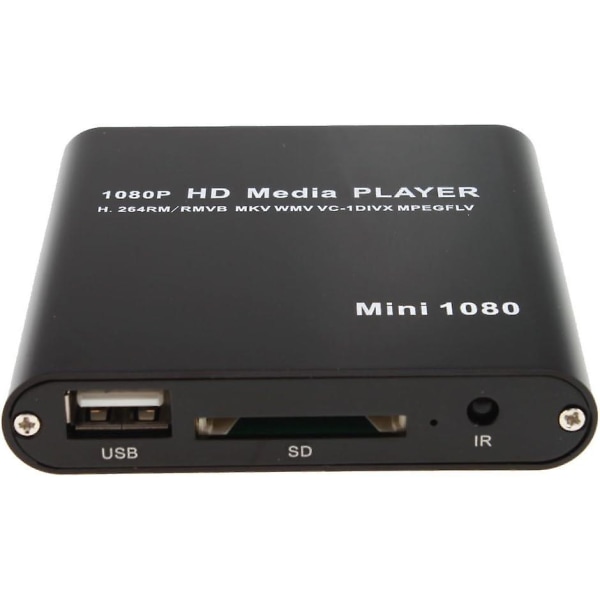 AGPtek Sort Mini Full HD 1080P Digital Streaming Media Player - MKV/RM-SD/USB HDD - HDMI CVBS YPbPr