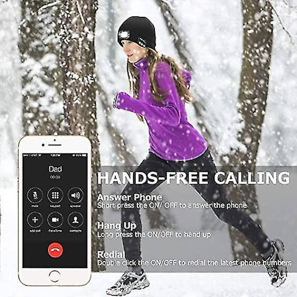 Led-valolla varustettu pipo, USB-ladattava handsfree 4 Led-otsalamppuhattu, unisex talvi lämmin neulottu yöhattu (camouflage)