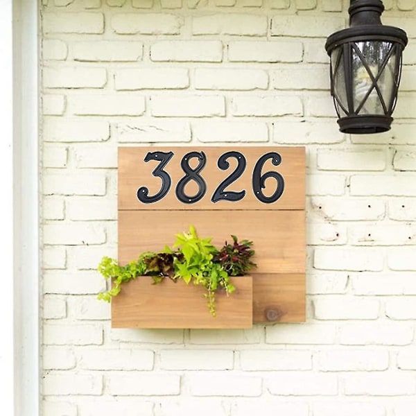 5,5 tommer husnummer Moderne dørnumre Gadehjemmeadressetal, sort Abs
