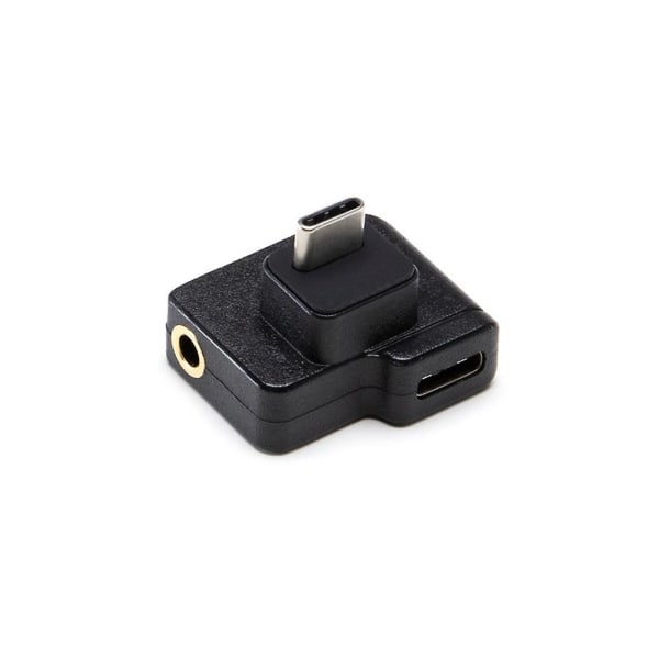 Mikrofon 3,5 mm/USB-C opladningsadapter Audio ekstern mikrofon montering opladningsport til Osmo Action tilbehør