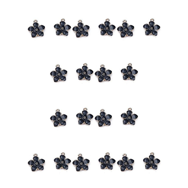 10 st örhängen hänge fembladiga blommor legering armband
