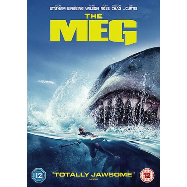 The meg dvd (2018) jason statham, turteltaub (ohj.) cert 12 englist upouusi