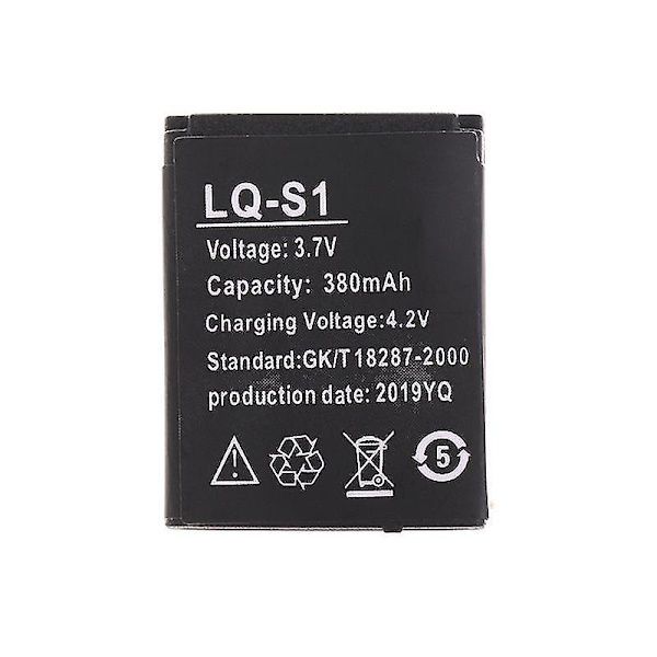 LQ-S1 3.7V 380mAh Uppladdningsbart Li-ion-batteri för Smart Watch Ny