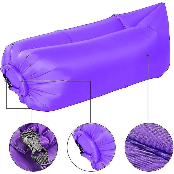 Oppustelig sofa, vandtæt oppustelig liggestol, bærbar luft sofa, luft sofa luft sofa, airlounger foldbar og slidstærk, oppustelig sofa til udendørs