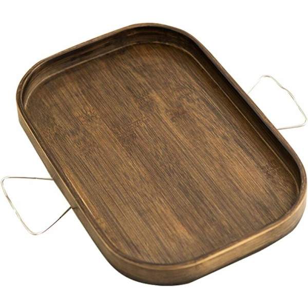 Sammenleggbart sofaarmbrett i tre, solid sofaarmlenbrettorganisator, solid sofaarmlenebord for spising, drikking, snacks, fjernkontroll