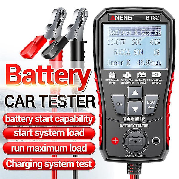 Bt82 Digital Bilbatteritest Portable Kredsløbstest Analyse