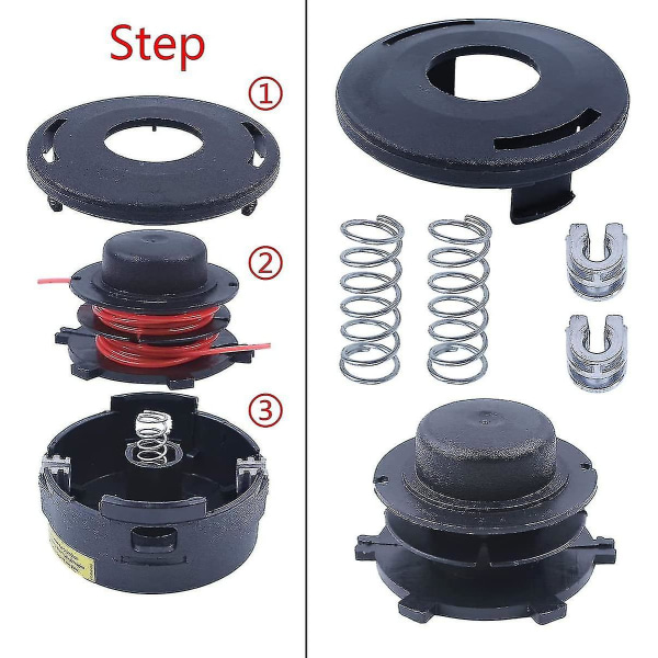 6-pack reservdelar för grästrimmer för Stihl Fs44 Fs80 Fs83 Fs85 Fs90 Fs100 Fs110 Fs120 Fs130 Fs200 grästrimmer med fjäder