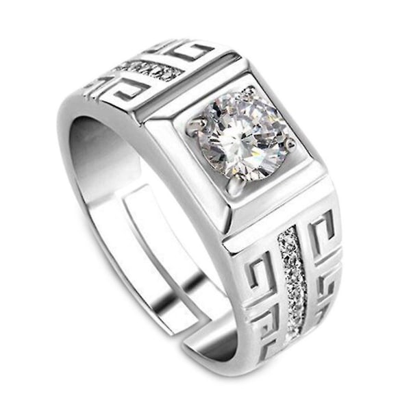 1 Stk Elegant diamant mænds ring Krystal åbne ringe bryllup