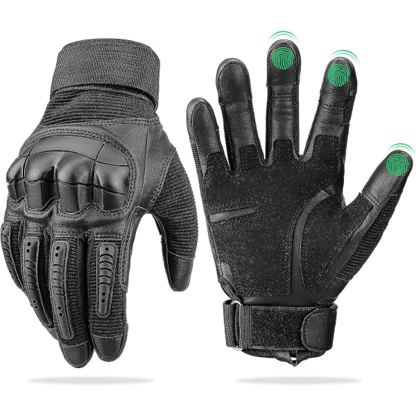 Taktiske hansker for menn Rubber Guard Touch Screen Full Finger Airsoft  hansker b195 | Fyndiq