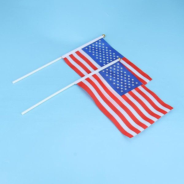 24 kpl Yhdysvaltain lippu amerikkalaisia kädessä pidettäviä lippuja Mini Ameri
