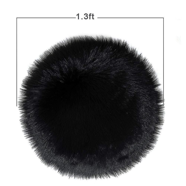 Ctmw rund imiteret pels fåreskind stolebetræk Sædepude, super blødt område tæpper til L