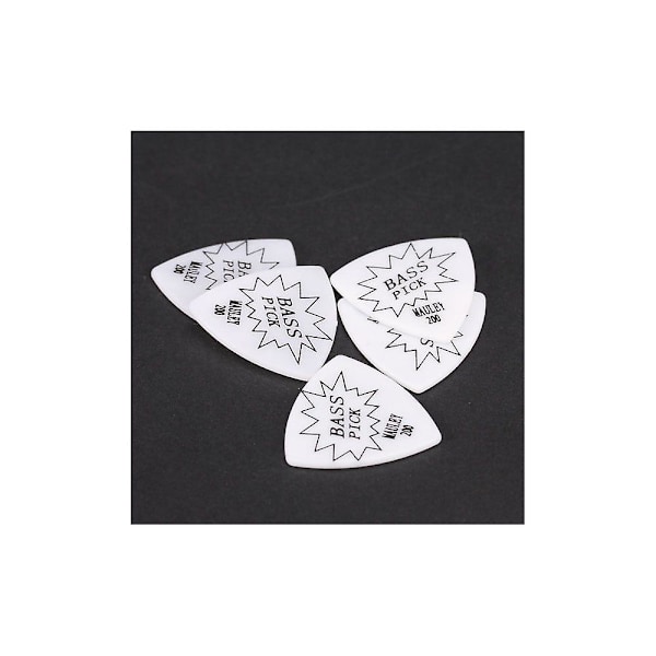 Basgitarrplektrum 5 st Plektrum 2 mm Vit