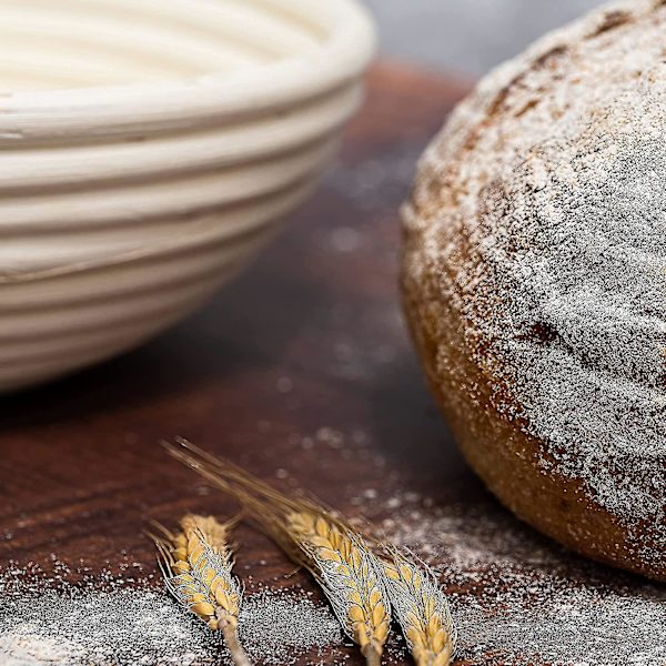 Leipätaikinan nostatuskorisetti, hapanjuurileivän leivontatarvikkeet, hapanjuurileivän nostatuskori hapanjuureen, leivänvalmistussarja, leivontatyökalut ja -tarvikkeet - Rou