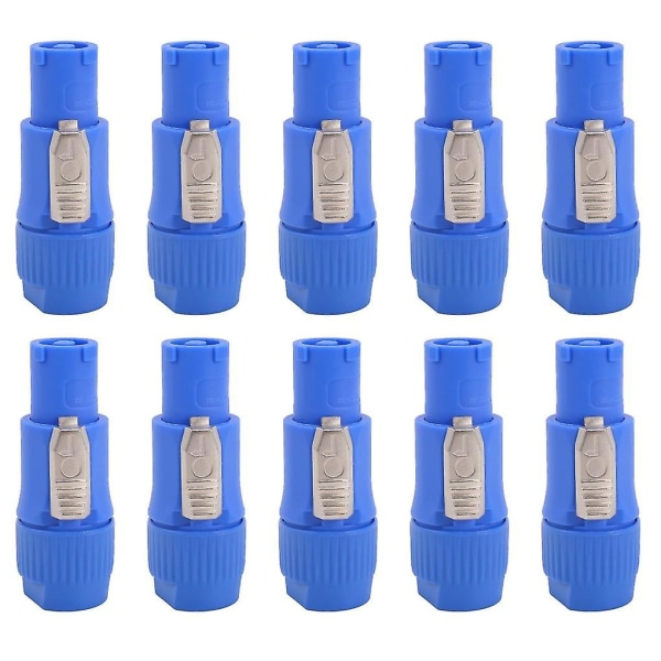 10pcs/lot Nac3fca Speakon Plug 3 Pin Male Powercon Connector 20a 250v Ac Power Plug Connector Blue