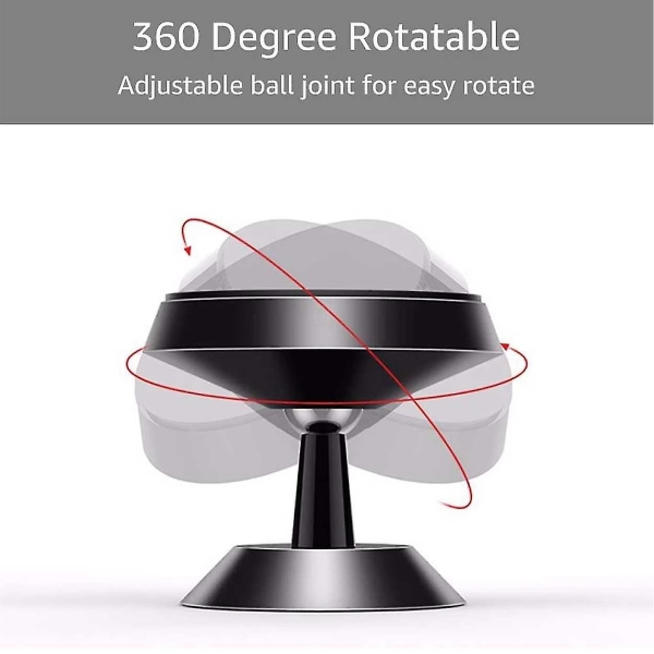 360 Vridbar Mobilhållare Med Självhäftande Magnet Bilhållare Svart