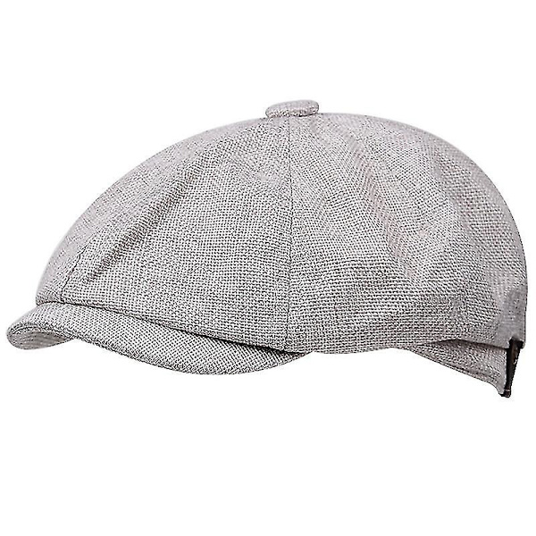 Sboy Hats Beret Hat Beanie Flat Hat Unisex Wild Octagonal Cap 8 Panel Wool Blend Gatsby Ivy Hat For Men Light Gray