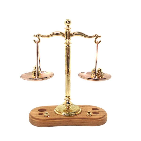 Miniforce Legetøj Mini Balance Scale Lad som om Lege Møbler Hjem Balance Retfærdighed Lov Skala