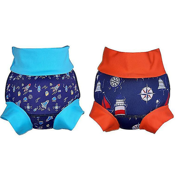 Pull Up Stofble Nappy Wrap | Størrelse S | Vaskbar Ble Wrap | Genanvendelige Stofbleer (1 stk.-blå)