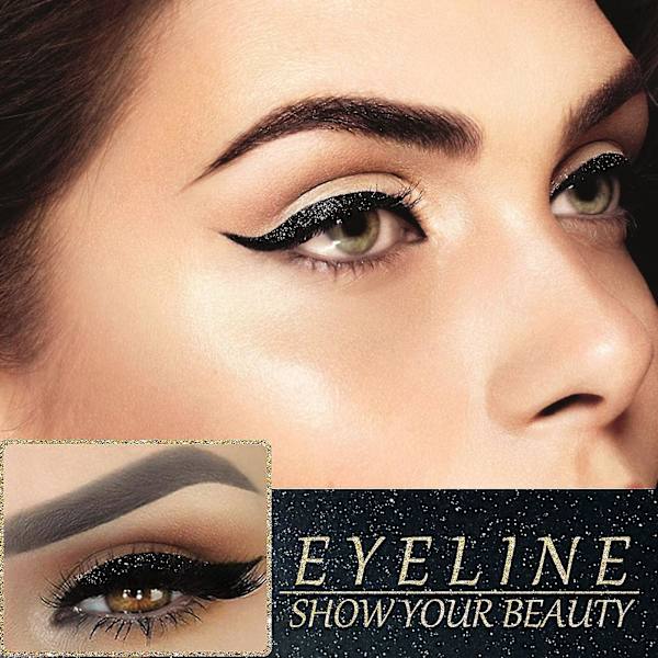 Blå ögonfransar Eyeliner Stickers Limfria Självhäftande Jelly Strip Lockiga Falska Ögonfransar