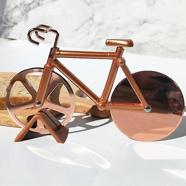 Pizza Bike Cykelformad Kutter Rostfritt Stål Pizzakutter Hjul Rulle