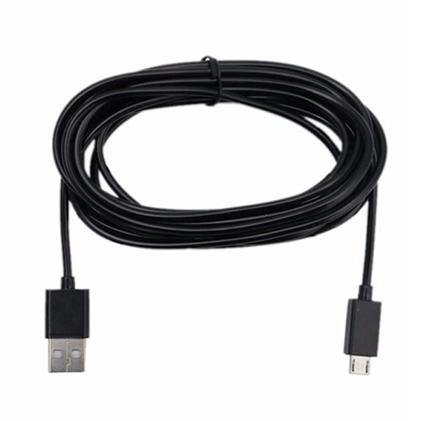 3 meter Micro USB-kabel sort/hvid opladningsledning erstatning til