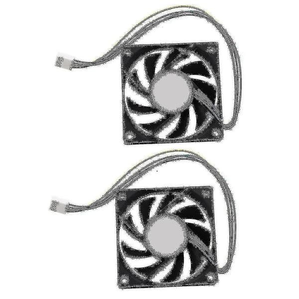 2x 70x70x15mm 12v 4 Pins Pwm Pc Computer Case Cpu Køler Køleventilator Sort