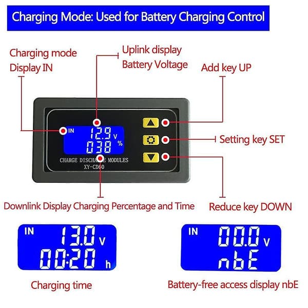 Xy-cd60 Cd60 Solcellsladdare Batteriladdningsregulator Modul Dc6-60v