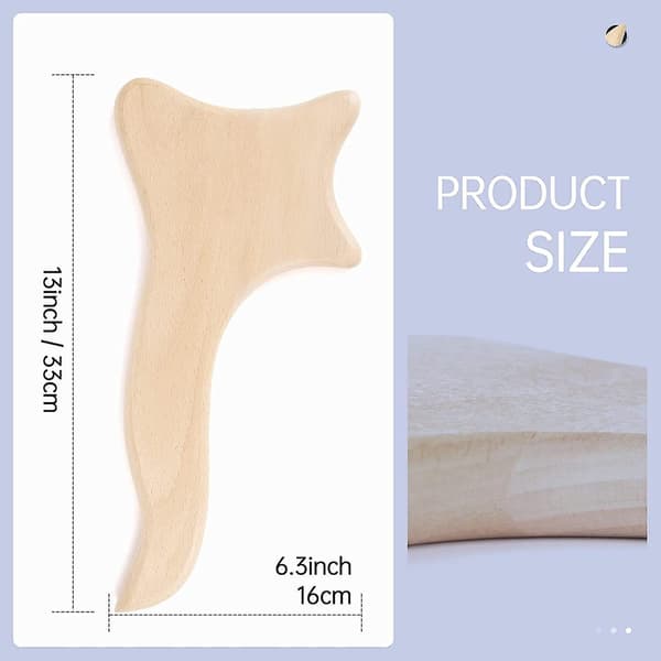 Træ Gua Sha Værktøjer - Anti-Cellulite Terapi Lymfedrænage Paddel Massage