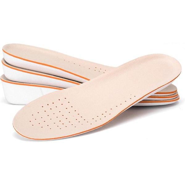 Øk innersålehøyde 1,5 cm Pustende full sko Øk innerpute hæler Usynlige innleggssåler for menn kvinner (størrelse M, 35 - 40)
