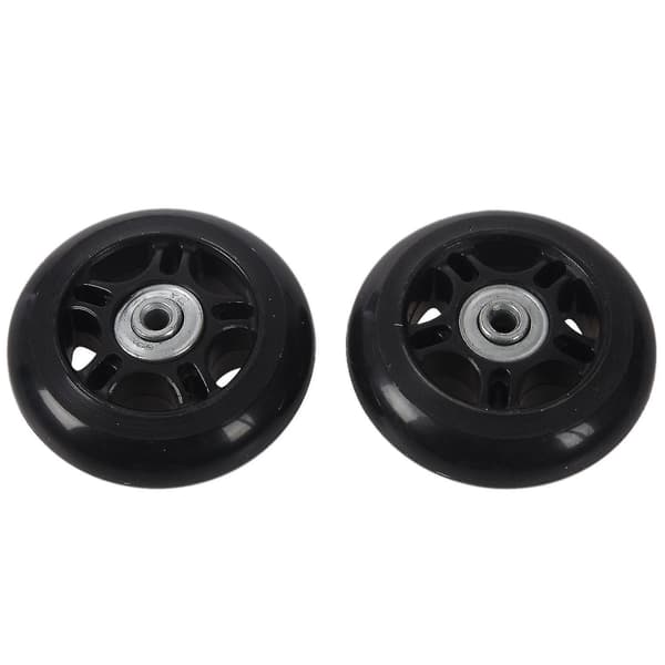 2-pack 64x18mm Reserveringar för Resväska/Inline Rullskridskor Svart