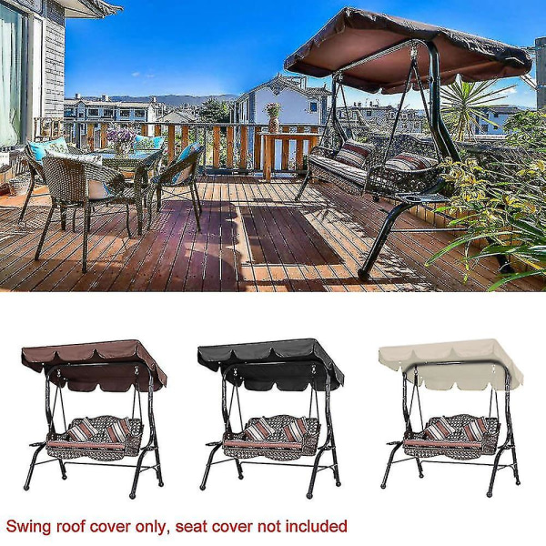 Utomhus Topp Swing Canopy Vattentät Skydd Trädgård Solskydd Uteplats Swing Cover Case Stolar Hängmatta Skyddspåse