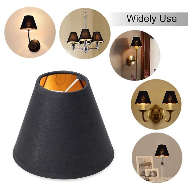 6x Lille Lampeklokke Chandelier Shade Lille Lampeklokke Klips Til Lysfatpære Bord Chandelier Wa