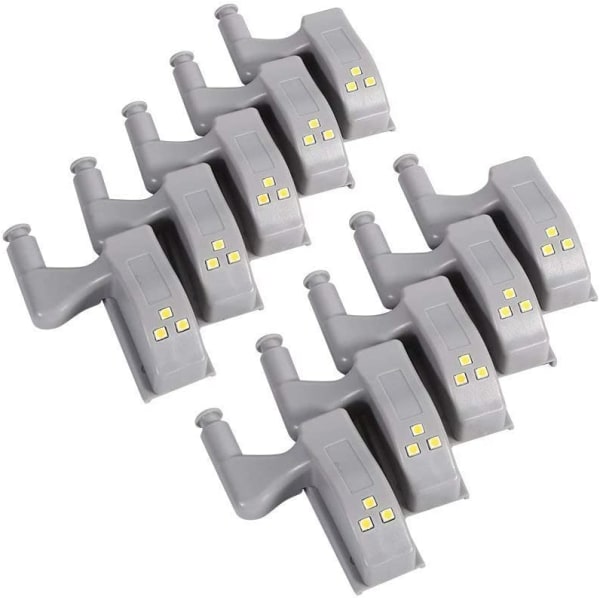 10-pack universella LED-lampor med gångjärn, modern köksdekor