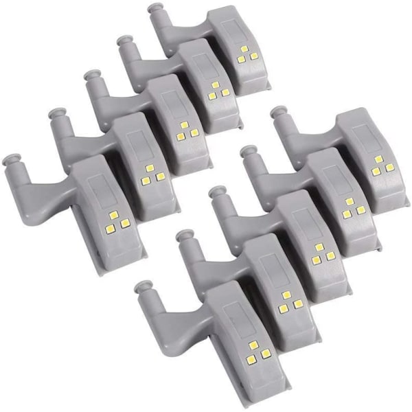 10-pack universella LED-lampor med gångjärn, modern köksdekor