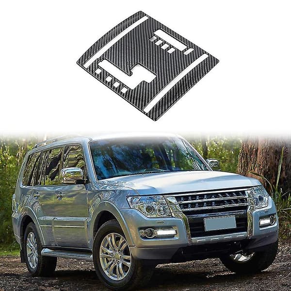 Bil Carbon Fiber Central Control Shift Panel Dekal Interiør Modifikation Til Pajero 2007-2019