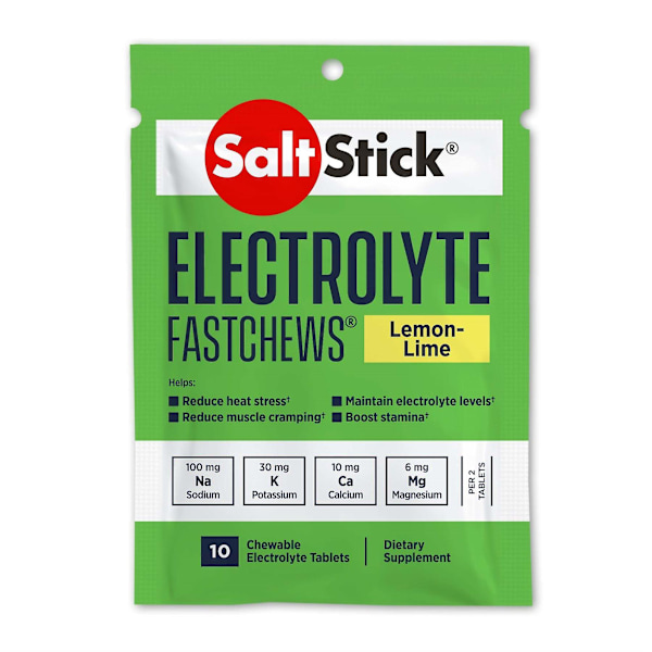 SaltStick Electrolyte FastChews - Pack of 10 - Lemon-Lime