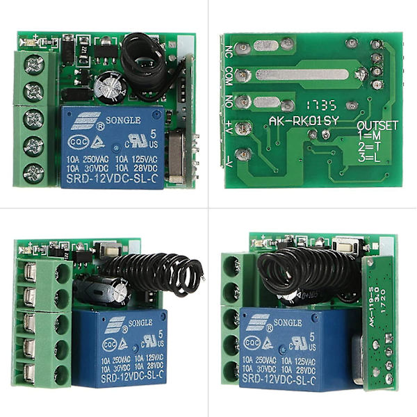 Trådlös fjärrströmbrytare relä sändare mottagare 433mhz Dc